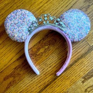 Disney Parks Minnie Mouse Sequence Ears with Crown